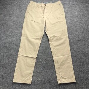 Chubbies Mens Everyday Pant Tan Khaki Regular Fit Elastic Waist Chino Size Large